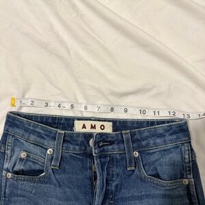 AMO High Rise Denim Jeans in Blue